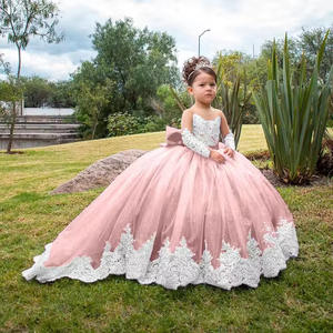 Robe <span class=keywords><strong>de</strong></span> fille é<span class=keywords><strong>l</strong></span>égante <span class=keywords><strong>de</strong></span> style européen pour fête d'enfants, train <span class=keywords><strong>de</strong></span> fleurs, mariage, 12 ans, bleu royal, grande fille, avec nœud - Product Image 3
