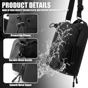 Bolsa de Gimnasio Magnética para Deporte, con Soporte para Botella de Agua, Bolsa de Gimnasio con Correa Cruzada para Viaje - Product Image 5