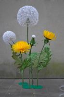 Fleur de pissenlit géante en papier blanc faite à la main N461 pour la décoration murale de mariage et de fête, pour la vitrine, ensemble de fête