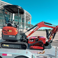 Excavator Crawler Baru 2026 1,8 Ton Mesin Diesel Sertifikat EURO 5 Operasi Pilot HT18