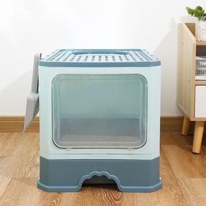 Nouvelle conception de bac à litière pliable avec couvercle et tiroir, toilette pour animaux entièrement fermée - Product Image 1