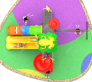 Conception prévalente toboggan pour enfants aire de jeux extérieure équipement de <span class=keywords><strong>parc</strong></span> d'attractions - Product Image 2