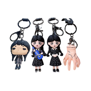 En vrac En Gros Mignon Anime <span class=keywords><strong>Dessin</strong></span> <span class=keywords><strong>Animé</strong></span> Animal 3D <span class=keywords><strong>Addams</strong></span> <span class=keywords><strong>Famille</strong></span> Porte-clés en Caoutchouc Souple et Silicone Fabriqué en Chine - Product Image 1