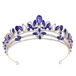 ROMANTIC Wholesale Custom Colored Women Cheap Weddings Happy Birthday Crowns Tiara