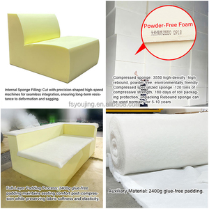 Fauteuil inclinable sans accoudoirs, emballé sous vide, sans cadre, canapé en peluche incurvé, canapé-lit à compression, siège unique, canapé en mousse moelleux - Product Image 5