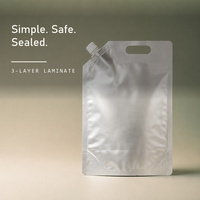 Sachet Doypack en aluminium avec bec verseur incliné pour bouillon liquide, 500ml 1L 2L, anti-fuite, avec bouchon à vis