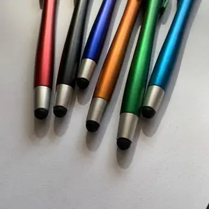 व्यक्तिगत लोगो वापस लेने योग्य प्रेस क्लिक करें शीर्ष स्लिम पतली चित्रकला रंग सस्ते प्लास्टिक भाला बॉल पेन स्टाइलस टच स्क्रीन के साथ