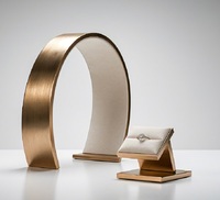 Présentoir de Luxe pour Colliers en Velours Or Rose LED, Mannequin de Présentation de Bijoux Durable et de Haute Qualité pour Magasin de Bijouterie