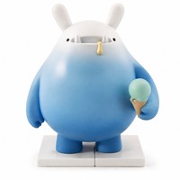 Figurine de créateur en résine en gros, motif monstre de crème glacée, mignonne, de collection, durable, peinte, pour boutiques de cadeaux et décoration intérieure