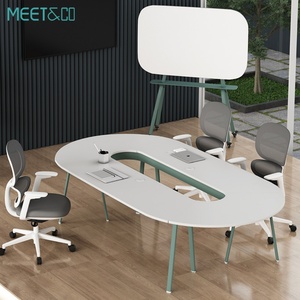 Modern Design Commercial <b>Office</b> <b>Table</b> Durable Oval Shape Meeting Desk for Conference Room Factory Supply - Product Image 1