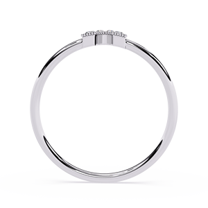 Anillo Solitario con Diamante Cultivado en Laboratorio, Corte Redondo, con Hombros en Forma de Catedral - Product Image 1
