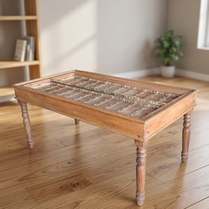 Handmade Solid Wood <b>Dining</b> <b>Table</b> Rectangle <b>Rustic</b> Design Antique Appearance Wooden Legs Home Furniture - Product Image 5