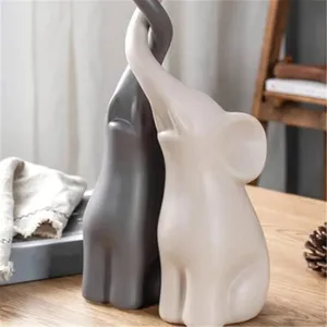 3D decorazione animale statue decorazione della casa resina elefante coppia artigianato Figurine ornamenti