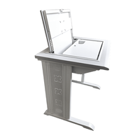 Mobilier éducatif en gros Table d'étude pour étudiants Moniteur caché Bureau d'ordinateur rabattable pliable verrouillable pour l'école