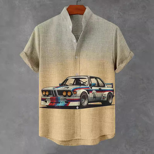 Chemise à manches courtes en popeline pour <span class=keywords><strong>homme</strong></span> été 2024 Taille européenne <span class=keywords><strong>Style</strong></span> plage Usine - Product Image 2