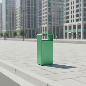 <span class=keywords><strong>Poubelle</strong></span> extérieure en acier galvanisé vert, <span class=keywords><strong>poubelle</strong></span> publique écologique pour parcs, rues et projets verts urbains - Product Image 4