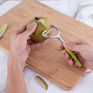 Éplucheur multifonctionnel de fruits et légumes en acier inoxydable, outil de cuisine pour éplucher les pommes, les pommes de terre et les melons, usage domestique - Product Image 2