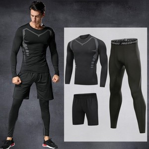 Moda 3 piezas último diseño hombres traje Casual manga larga correr entrenamiento 3 piezas Activewear conjunto - Product Image 6
