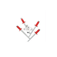 Rivets à pincer en aluminium blanc/noir, type pelable, diamètre de la tête 3 mm, plage de serrage 2200-2500, extrémité ouverte/fermée