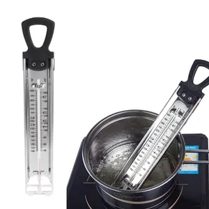 Termometer memasak kerajinan dapur baja tahan karat, termometer permen gula cair