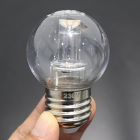 Ampoule LED G45 1W 220-240V, douxement dimmable, en PC, globe lumineux 2200K Ambre 2700K Blanc Chaud, pour intérieur et extérieur, décoration festive