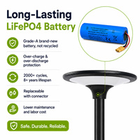 Lampe solaire de jardin extérieure IP65 étanche, éclairage de chemin avec matériau ignifuge V0, garantie 3 ans pour aménagement paysager