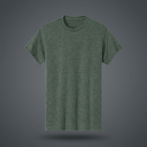 Camiseta de algodón de manga corta para hombre, cuello redondo, tejido liso, estampado frontal, color heather, transpirable, ajuste holgado, estilo urbano - Product Image 2