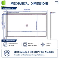Modul LCD Industri AUO 15,6 Inci G156HAB01.0 FHD 1920x1080 dengan Layar Sentuh On-Cell dan Antarmuka USB untuk Terminal MES