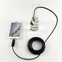 Caméra endoscopique 2 en 1 AN97 7 mm 6 LED étanche, caméra d'inspection endoscopique USB avec câble souple pour téléphone Android PC