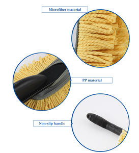 Outils de nettoyage de voiture, plumeau de séchage en coton jaune accessoires de voiture - Product Image 6