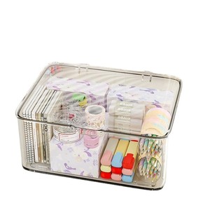 Caja de almacenamiento transparente para mascotas, rectangular, con tapa abatible, para cosméticos y organizador de aperitivos - Product Image 3