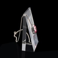 Transparent Perspex Collier Titulaire Pendentif Présentoir Solide Lucite Chaîne Bijoux Présentant