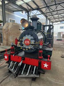 Modèle <span class=keywords><strong>de</strong></span> moteur <span class=keywords><strong>de</strong></span> parc avec logo personnalisé Locomotive à vapeur en direct <span class=keywords><strong>Train</strong></span> d'art en métal <span class=keywords><strong>Train</strong></span> moteur décoratif à impression carrée en fer - Product Image 2