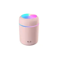 Umidificador de ar pessoal de 300ml, com luz noturna de led 7 cores, mini névoa fria, umidificador led