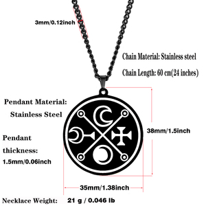 Sigillo <span class=keywords><strong>di</strong></span> Decarabia Goetia, il Dio Demone tra i Settanta Due Pilastri <span class=keywords><strong>di</strong></span> <span class=keywords><strong>Salomone</strong></span>, Talismano, Collana con Ciondolo in Acciaio Inossidabile Tagliato al Laser - Product Image 5