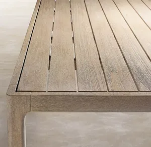 Juego de Muebles de Jardín de Teca para Exteriores Sassanid, Juego de Comedor Rectangular de Teca Envejecida Laurel para Hotel - Product Image 3