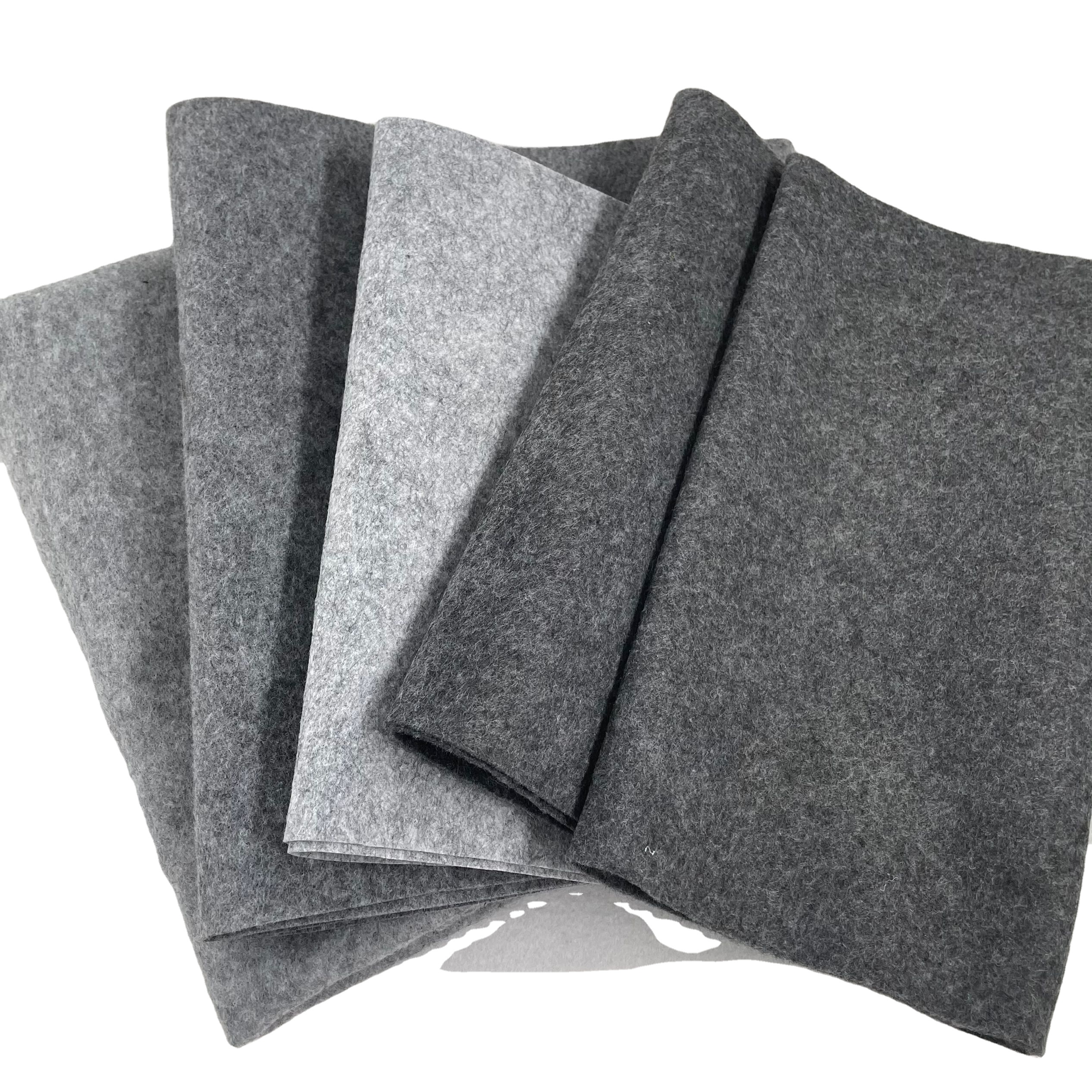 Synthetical Felt Fabric GREY Black Grey 100%polyester Needle Punched Soft Non Woven Felt