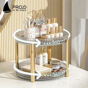 Boîte <span class=keywords><strong>de</strong></span> rangement multifonctionnelle à double couche rotative domestique - Product Image 3