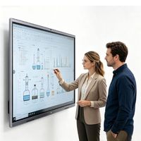 Pizarra Inteligente Android/Win 4K UHD de 85 Pulgadas con Cámara y Micrófono Integrados, Táctil de 20 Puntos, Ranura Dual-Pen OPS, Conferencia/Enseñanza, BT 5.0