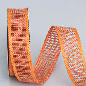 Ruban en tissu imitation lin à bords ondulés pour couture, idéal pour emballage cadeau DIY, décoration de mariage papillon, <span class=keywords><strong>bobine</strong></span> - Product Image 6