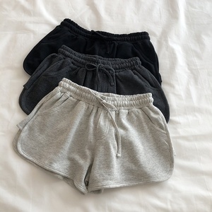 Shorts d'été en <span class=keywords><strong>coton</strong></span> à cordon de serrage avec logo personnalisé, shorts de sport sexy élastiques pour femmes - Product Image 2