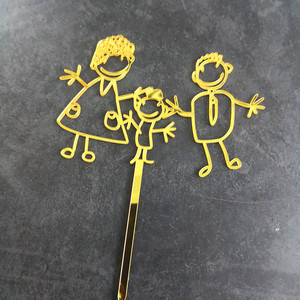 ท็อปเปอร์เค้กอะคริลิค รูปน้ำผึ้งและของหวาน ตกแต่งกังหันลม สุขสันต์วันปีใหม่ 2026 สำหรับตกแต่งเค้กวันเกิดและงานเฉลิมฉลอง - Product Image 4