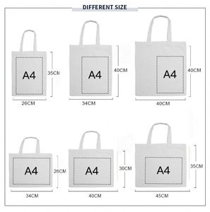Wholesale Eco Friendly Bulk Waterproof Blank Sublimation Custom Reusable Printable <b>Canvas</b> Tote Bags - Product Image 5