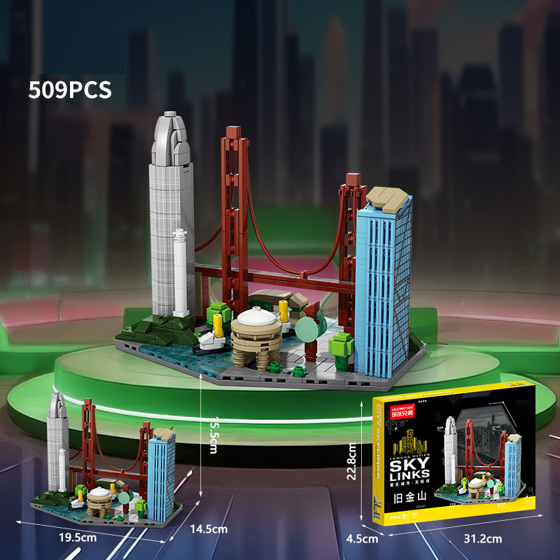 8785-6 Skyline San Francisco, 509 pièces, boîte couleur chinoise, 24/boîte