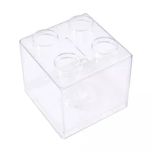 Factory Custom Piggy Bank Plastic Logo Saving Money Block Banks Transparent Coin Bank