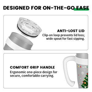Ensemble de gobelets isothermes en acier inoxydable 304 avec revêtement céramique de 38 oz, avec logo de Noël, bouteille d'eau isolée pour cadeaux souvenirs - Product Image 6