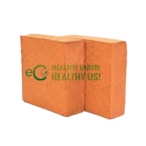 Bloc de fibre de coco biologique pour le jardinage, tourbe de coco, terreau de démarrage pour semis, paillis écologique, biodégradable, mélange de rempotage prêt à l'emploi - Product Image 1