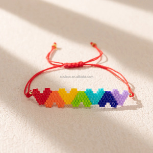 Hot Sale Customized Handmade Adjustable Bohemia Style Heart Shape Miyuki Glass Seed <strong>Beads</strong> Braided <strong>Bracelets</strong> for Women - Product Image 6