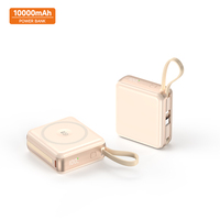 Power Bank 22.5W 10000mAh Kabel Ganda Tipe C 8 Pin Pengisian Daya Nirkabel 15W 210g untuk Tablet HP, Smartphone, Workstation, dan Meja Kerja