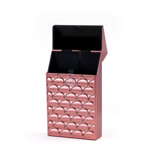 Portable Plastic Storage Box For Ladies Automatic Diamond Decoration Plastic Solid Color <strong>Cigarette</strong> Case Smoking Accessories - Product Image 1
